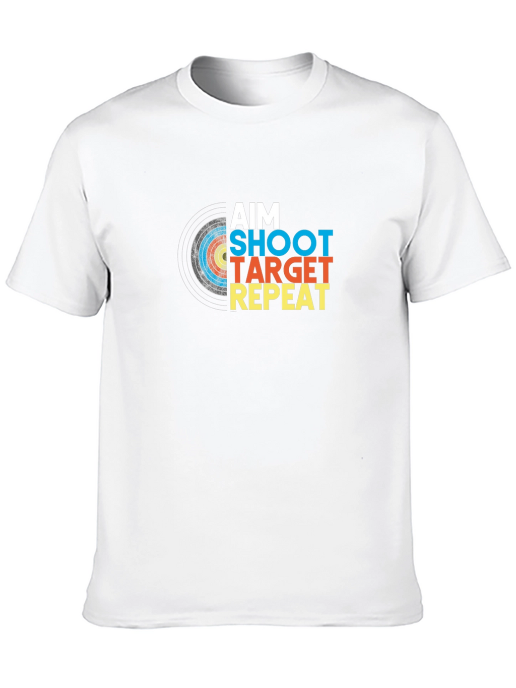 Aim Shoot Target Repeat Black Graphic Tee