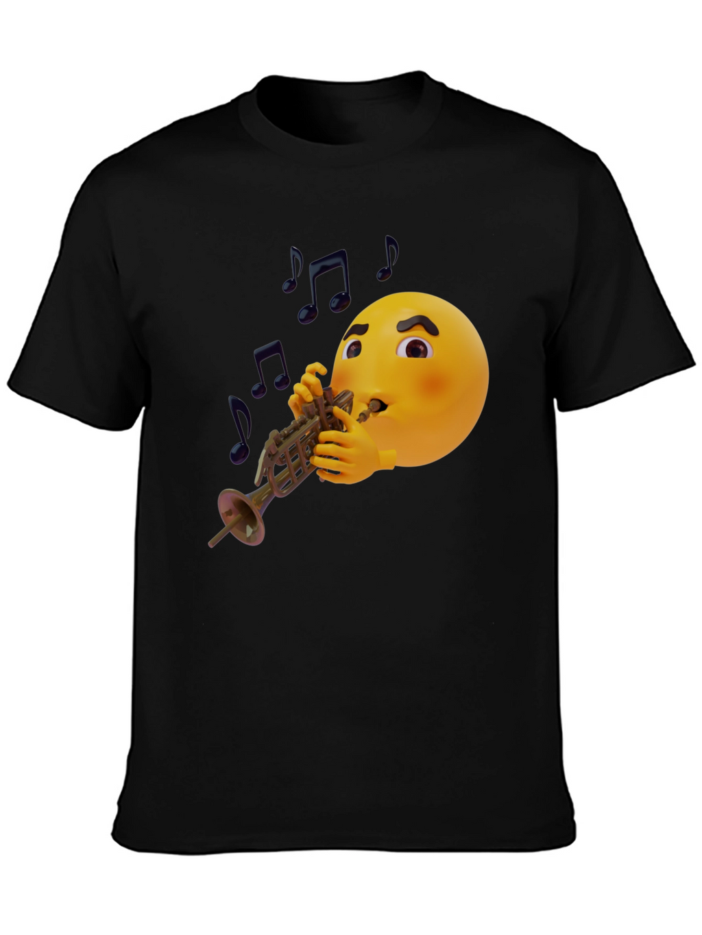 Emoji Trumpet Player Graphic T-Shirt