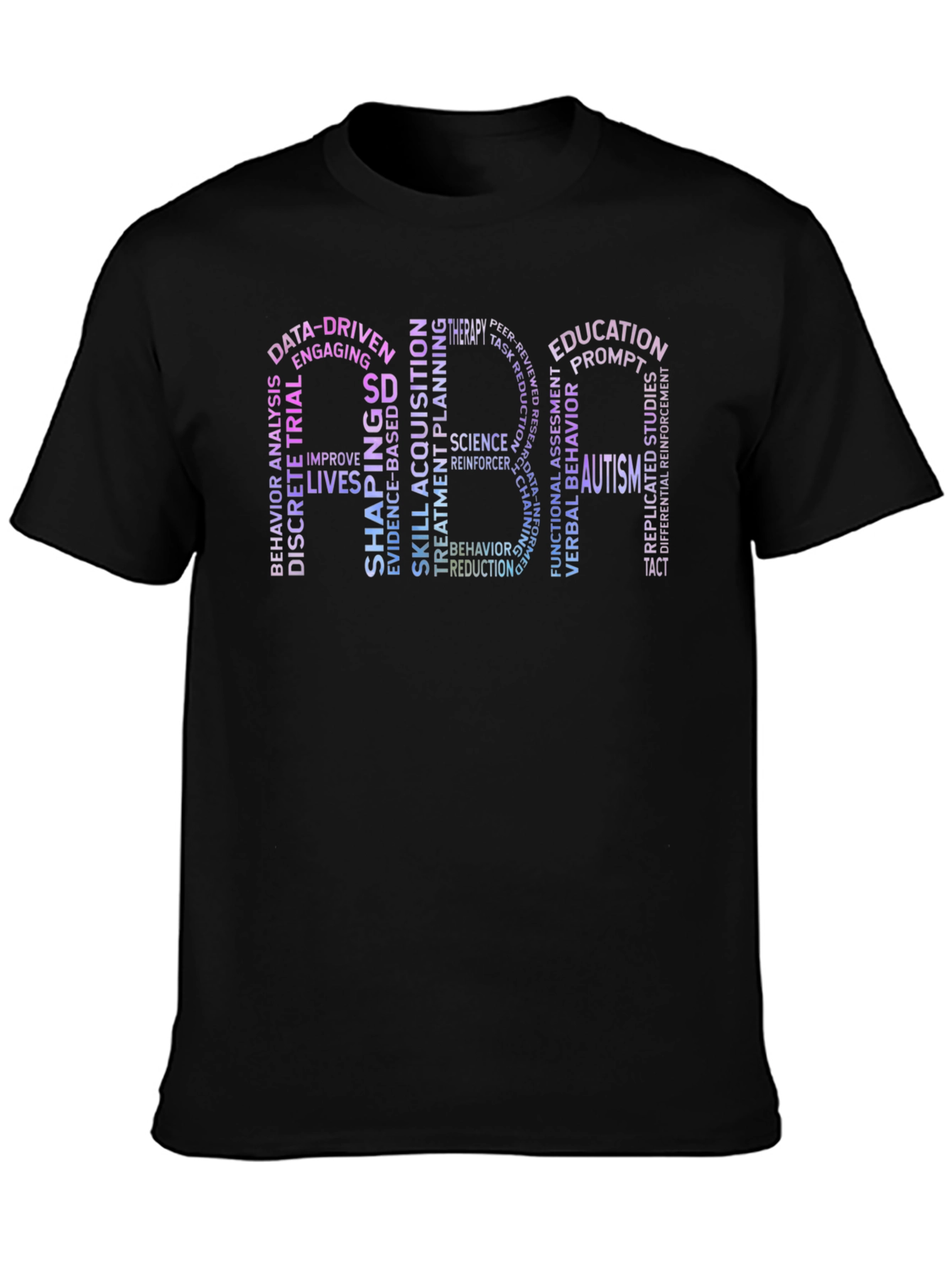 ABA Therapy Word Cloud T-Shirt - Autism Awareness