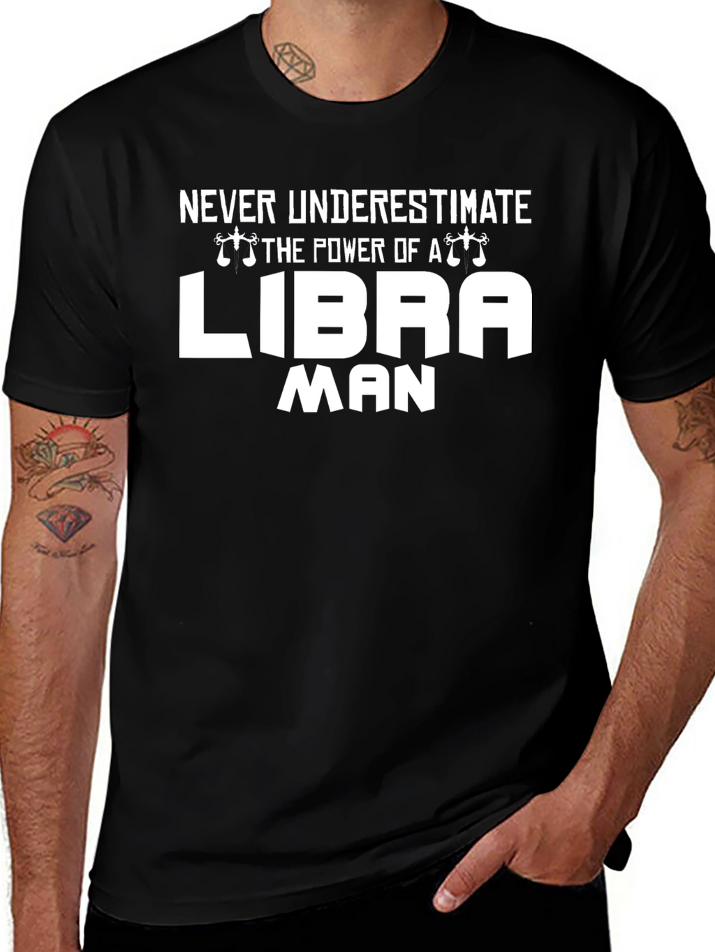 Libra Man T-Shirt - Never Underestimate Power