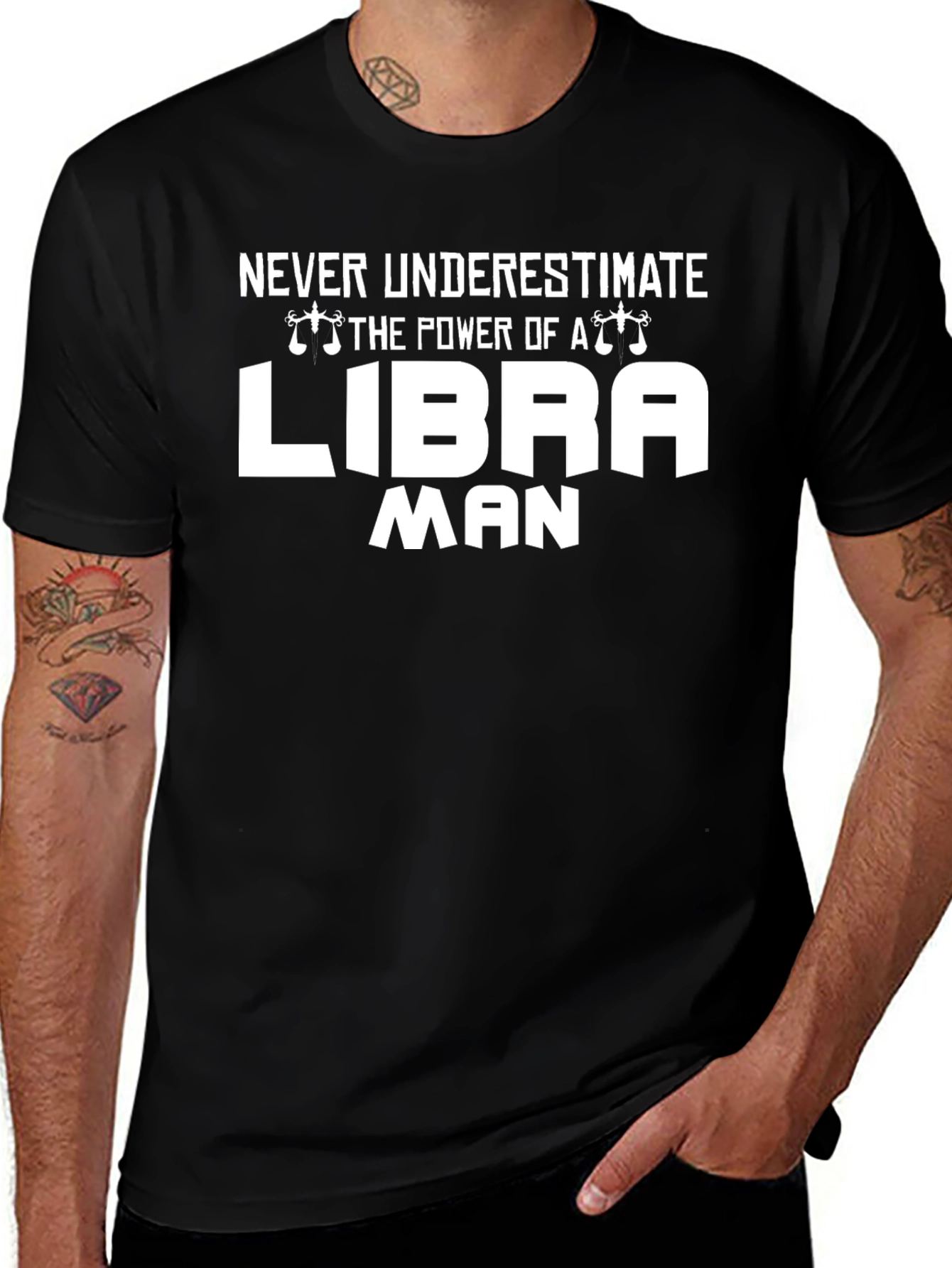 Libra Man T-Shirt - Never Underestimate Power