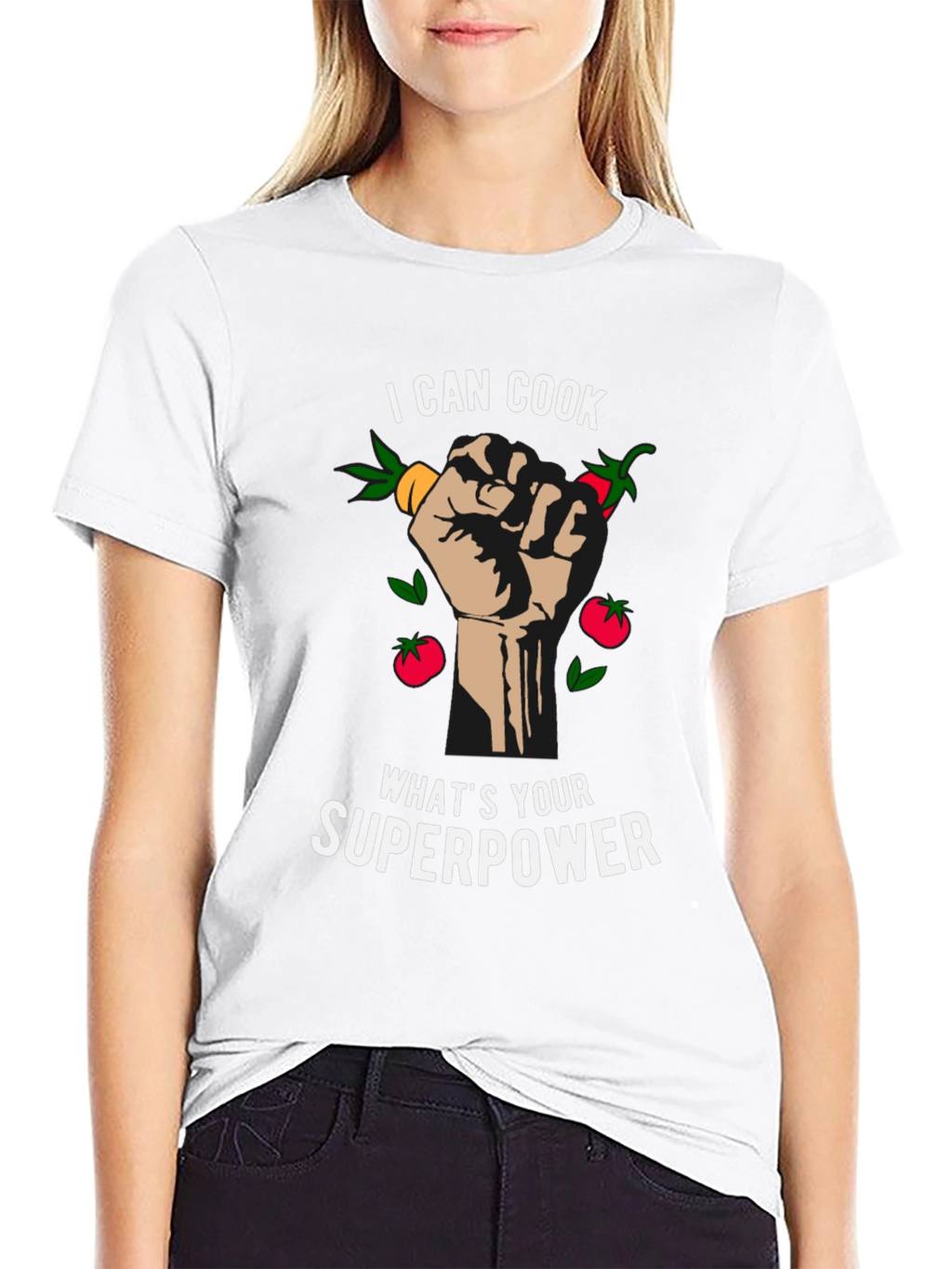 I Can Cook Whats Your Superpower Black T-Shirt