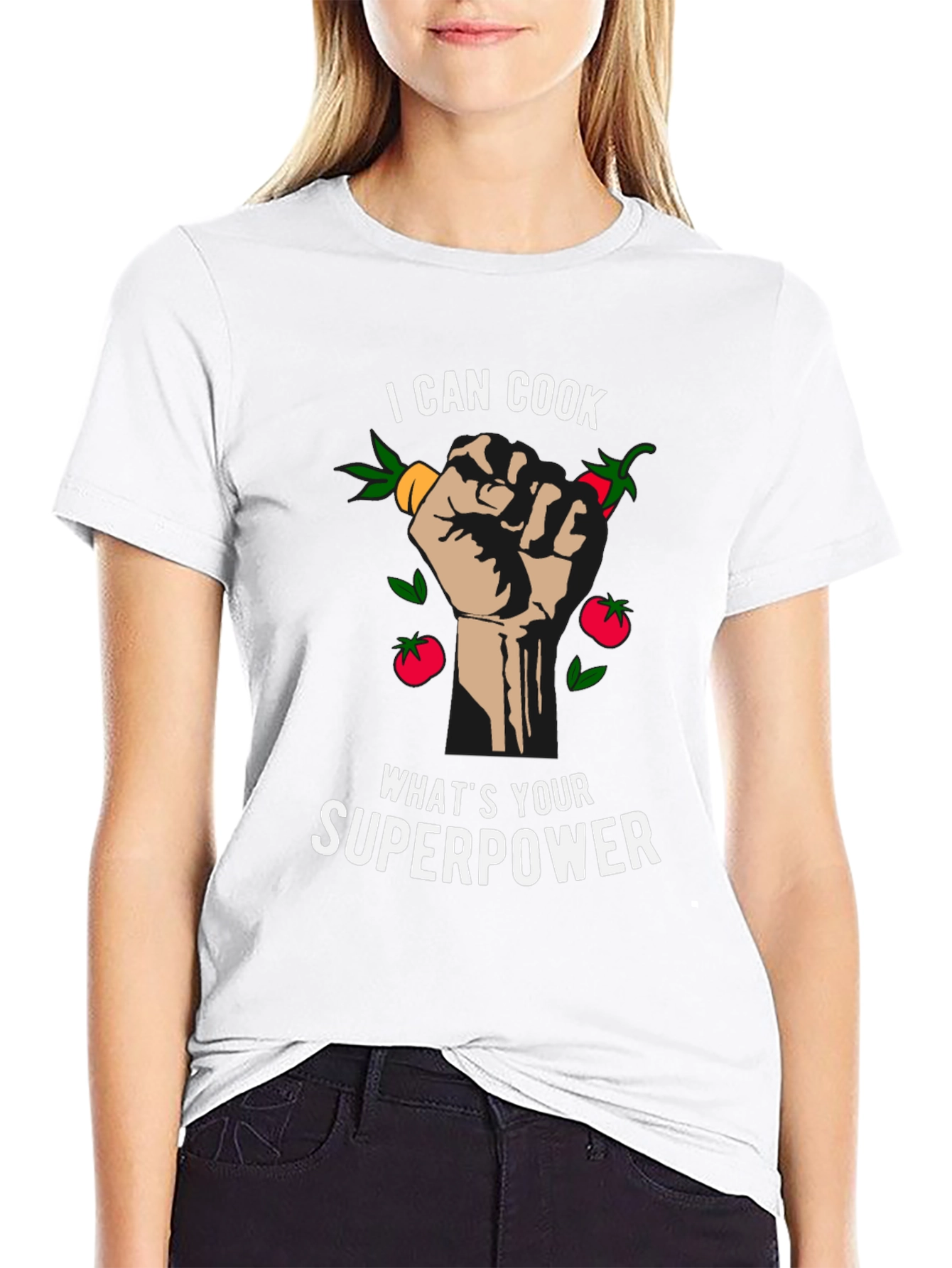 I Can Cook Whats Your Superpower Black T-Shirt