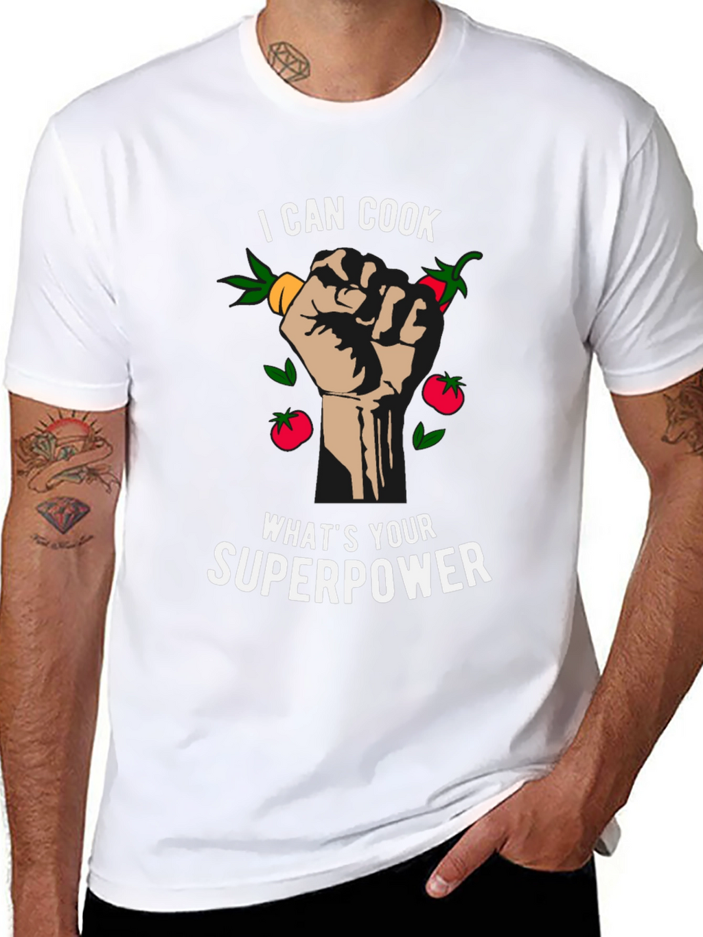 I Can Cook Whats Your Superpower Black T-Shirt