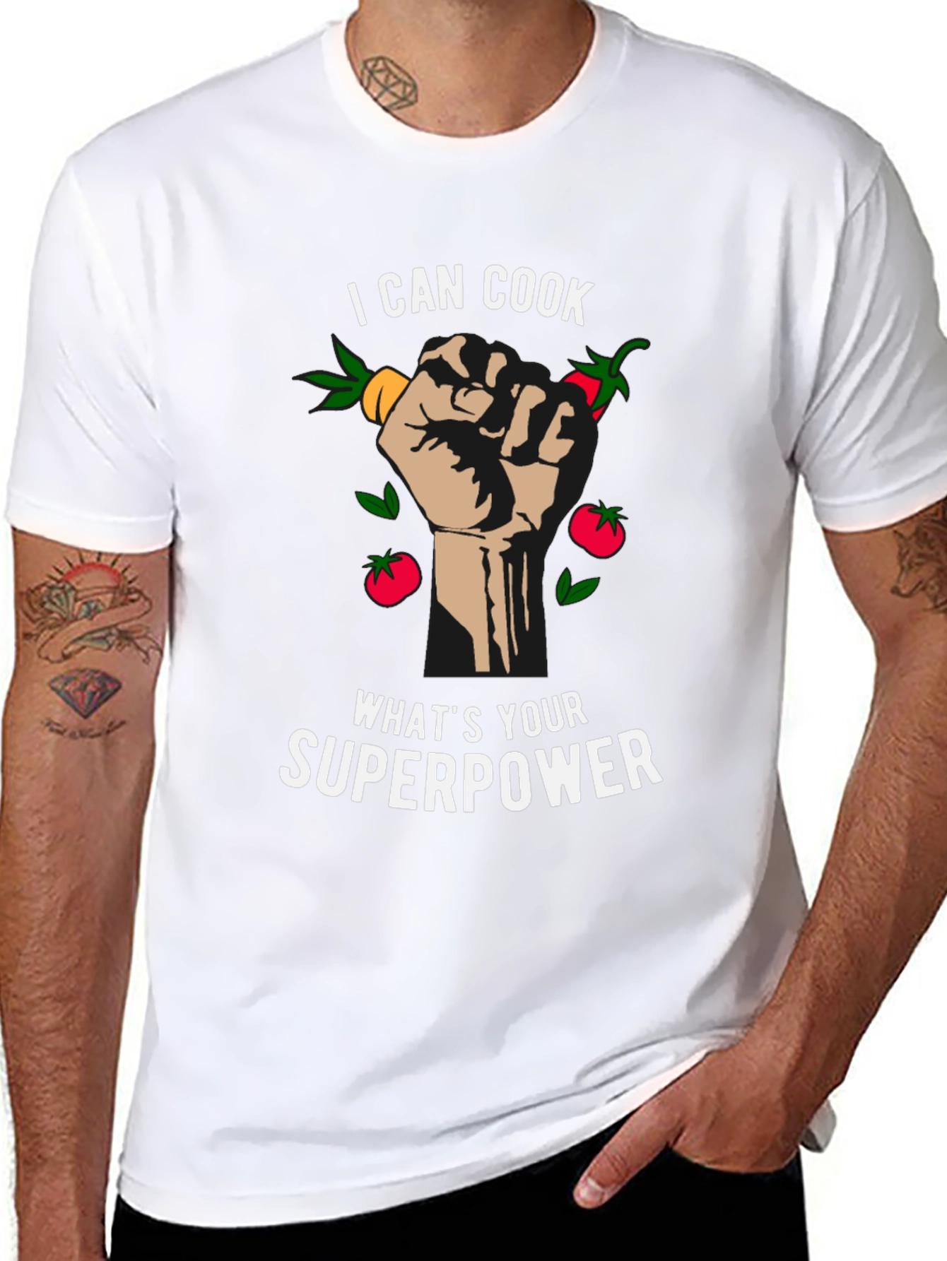 I Can Cook Whats Your Superpower Black T-Shirt