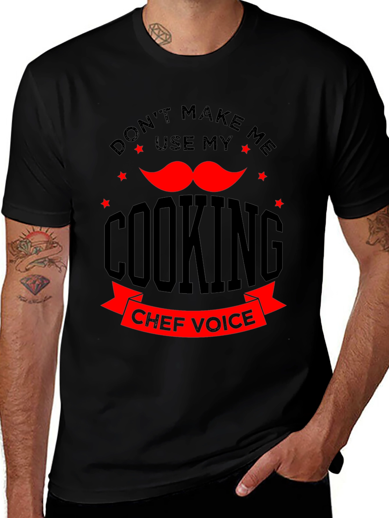 Funny Chef Voice T-Shirt - Dont Make Me Use My Cooking Voice