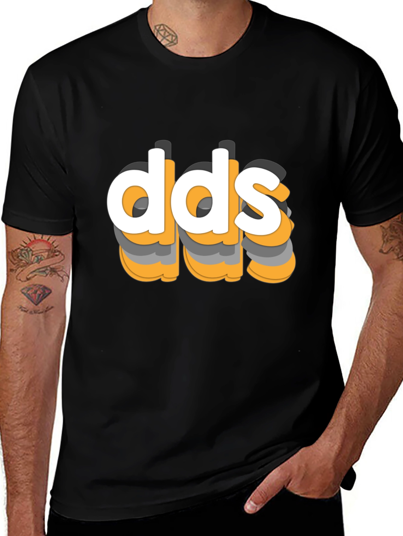 DDS Graphic Tee - Modern 3D Style Cotton Shirt