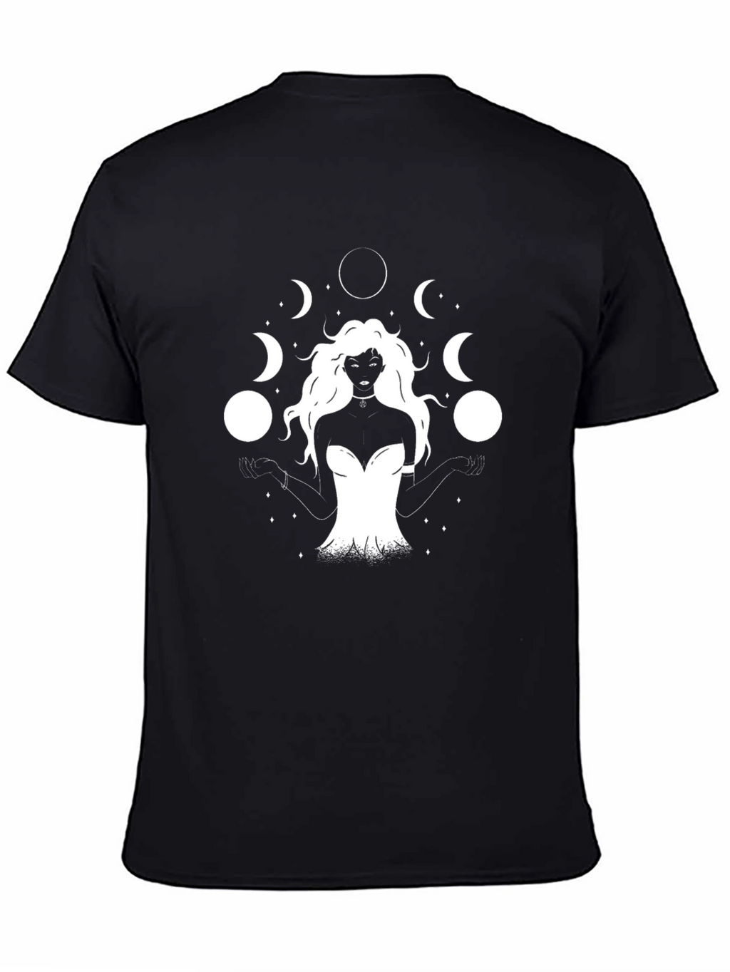 Moon Goddess Graphic T-Shirt - Black