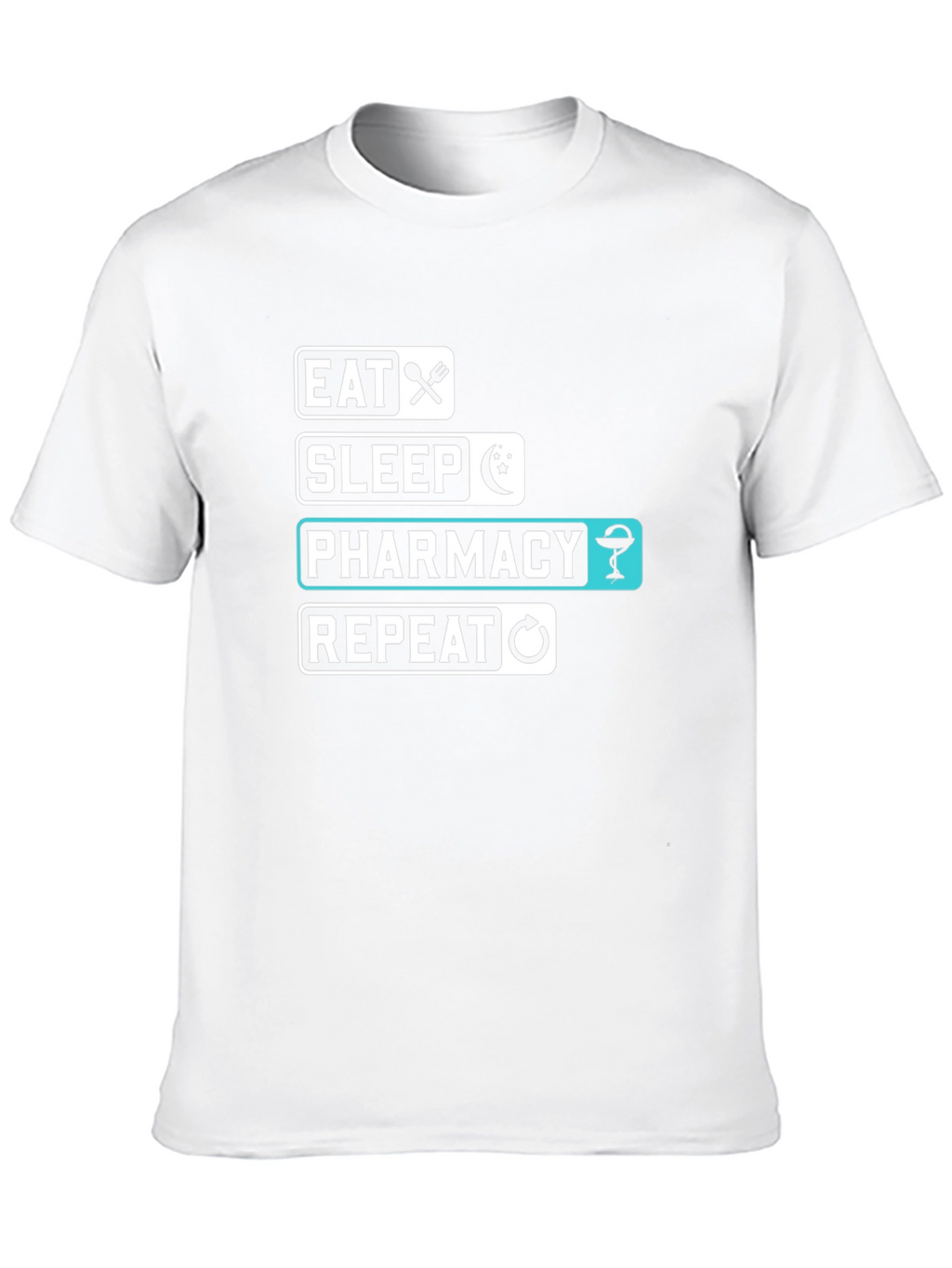 Eat Sleep Pharmacy Repeat Black T-Shirt