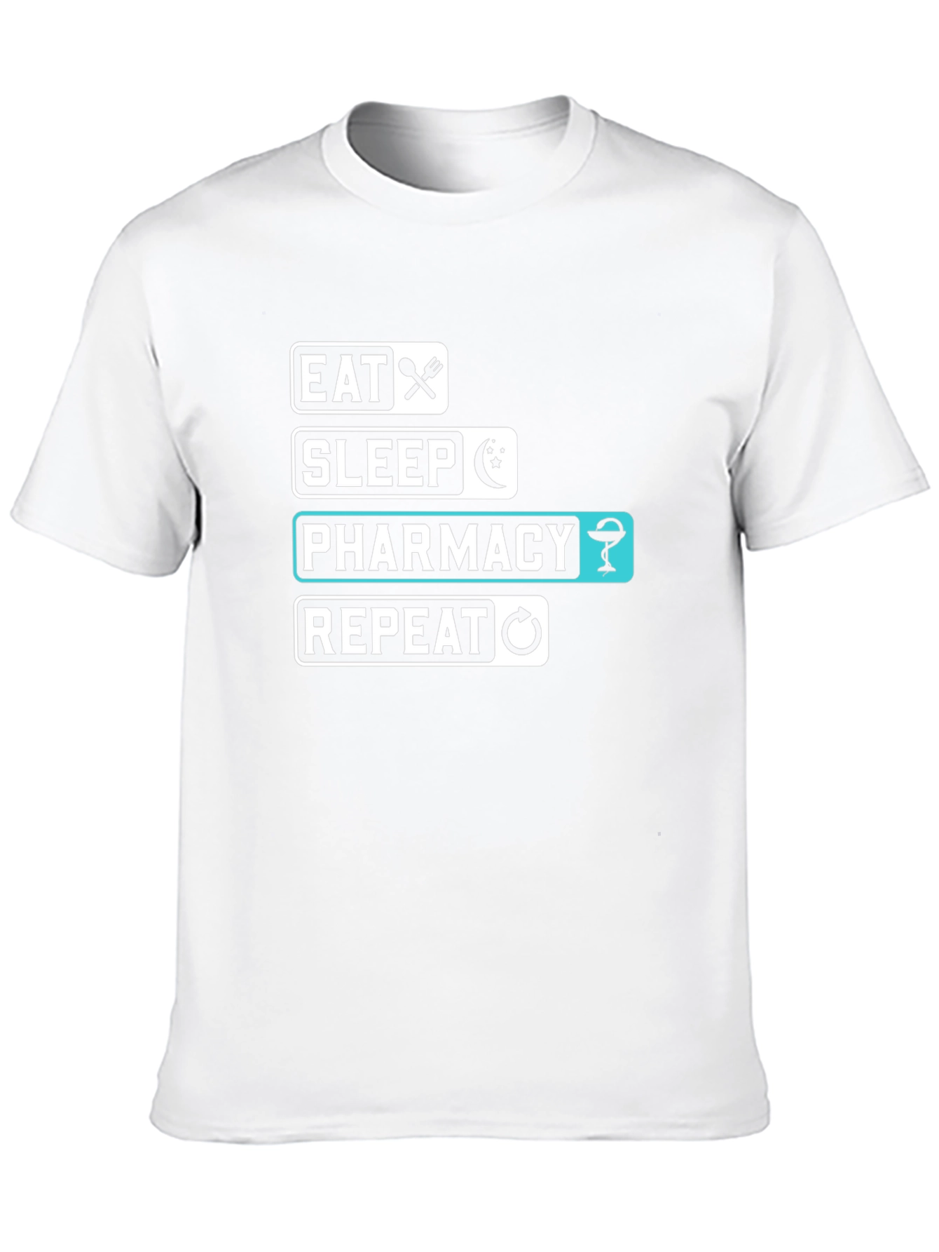 Eat Sleep Pharmacy Repeat Black T-Shirt