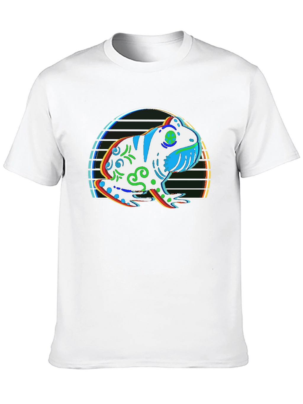 Frog Graphic T-Shirt - Black Cotton Tee