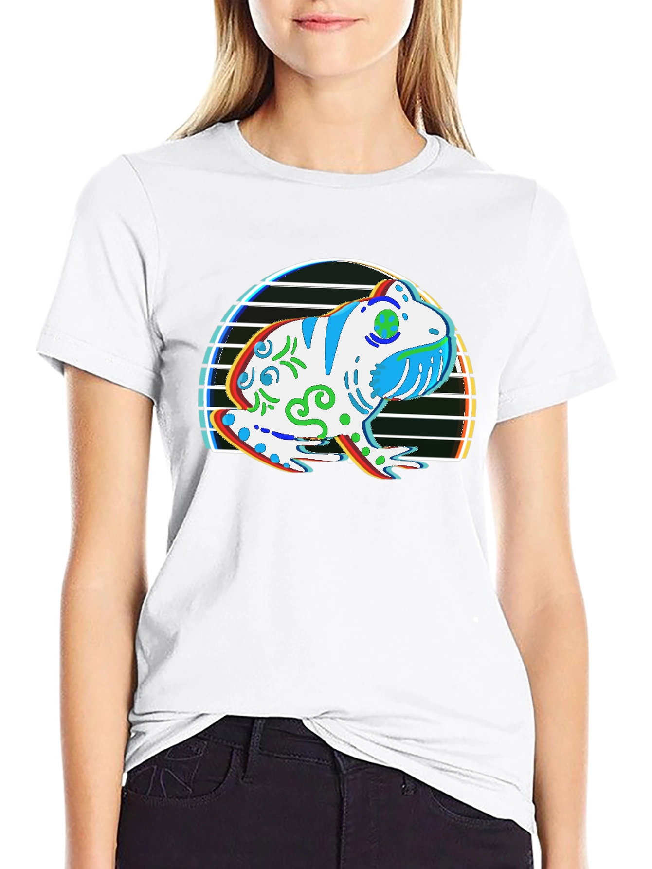 Frog Graphic T-Shirt - Black Cotton Tee