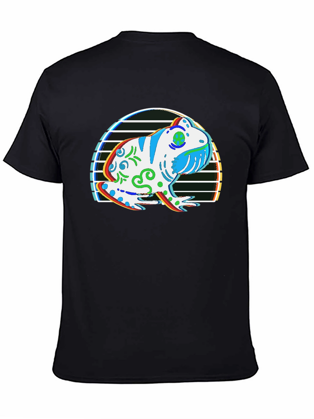 Frog Graphic T-Shirt - Black Cotton Tee