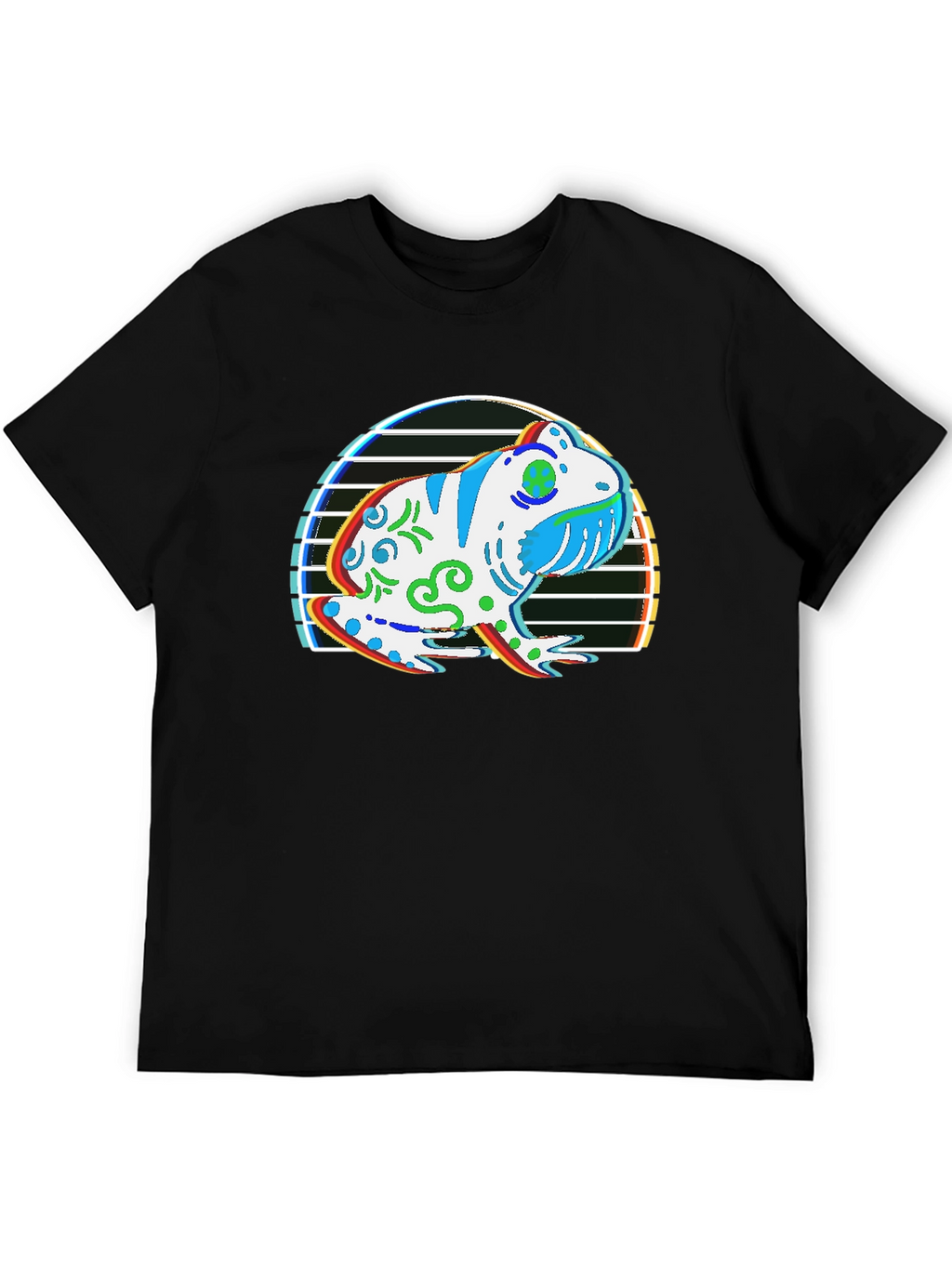 Frog Graphic T-Shirt - Black Cotton Tee