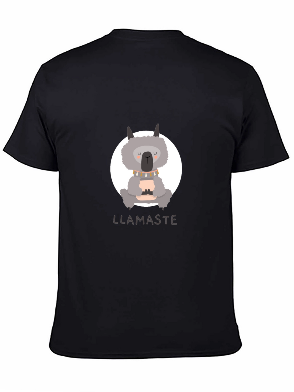 Llamaste Mens Black Graphic T-Shirt