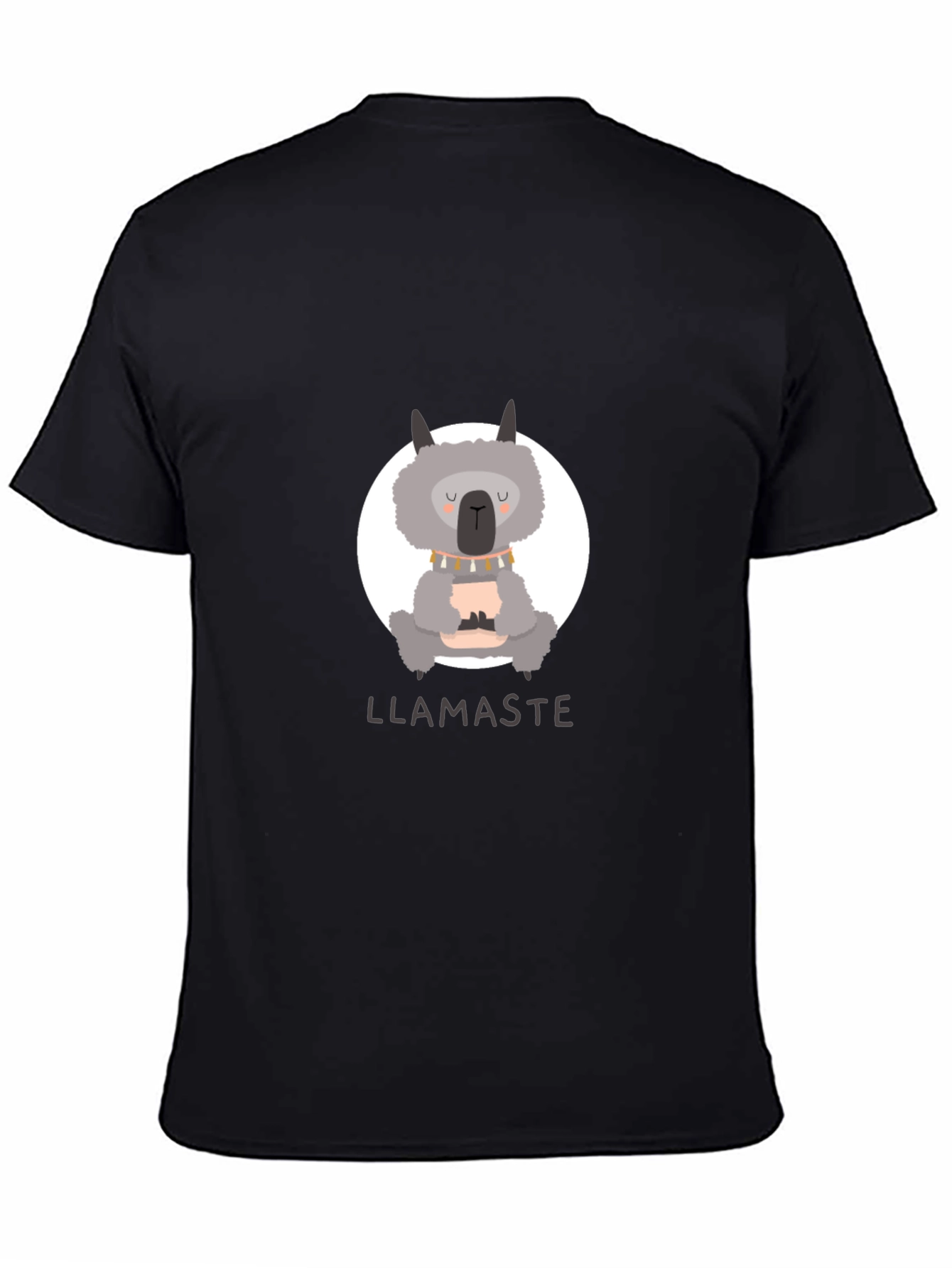 Llamaste Mens Black Graphic T-Shirt
