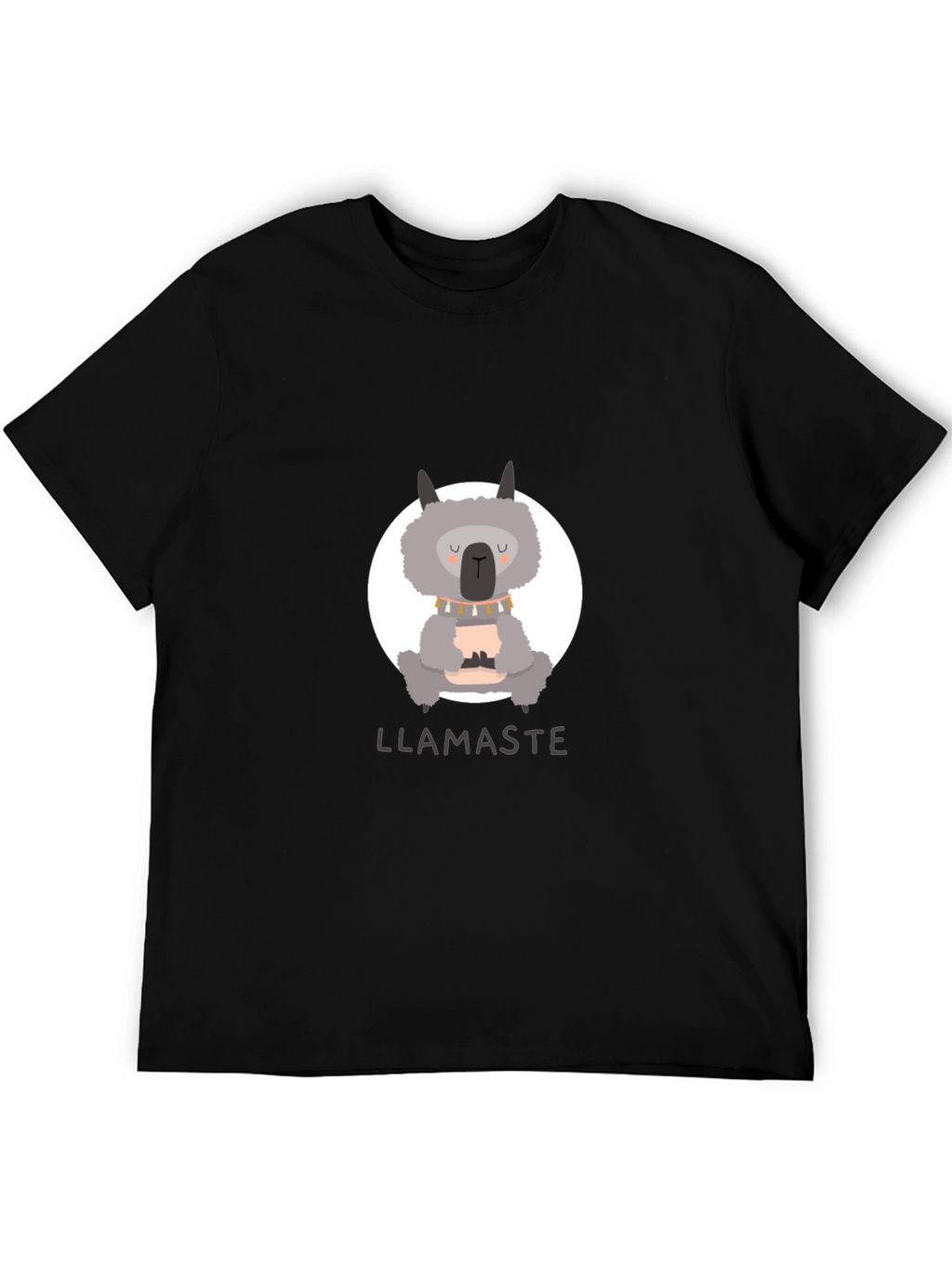 Llamaste Mens Black Graphic T-Shirt