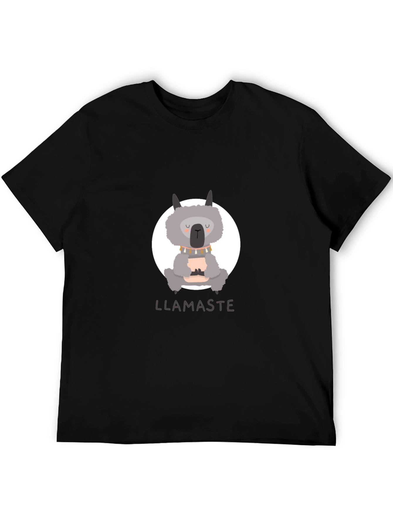 Llamaste Mens Black Graphic T-Shirt