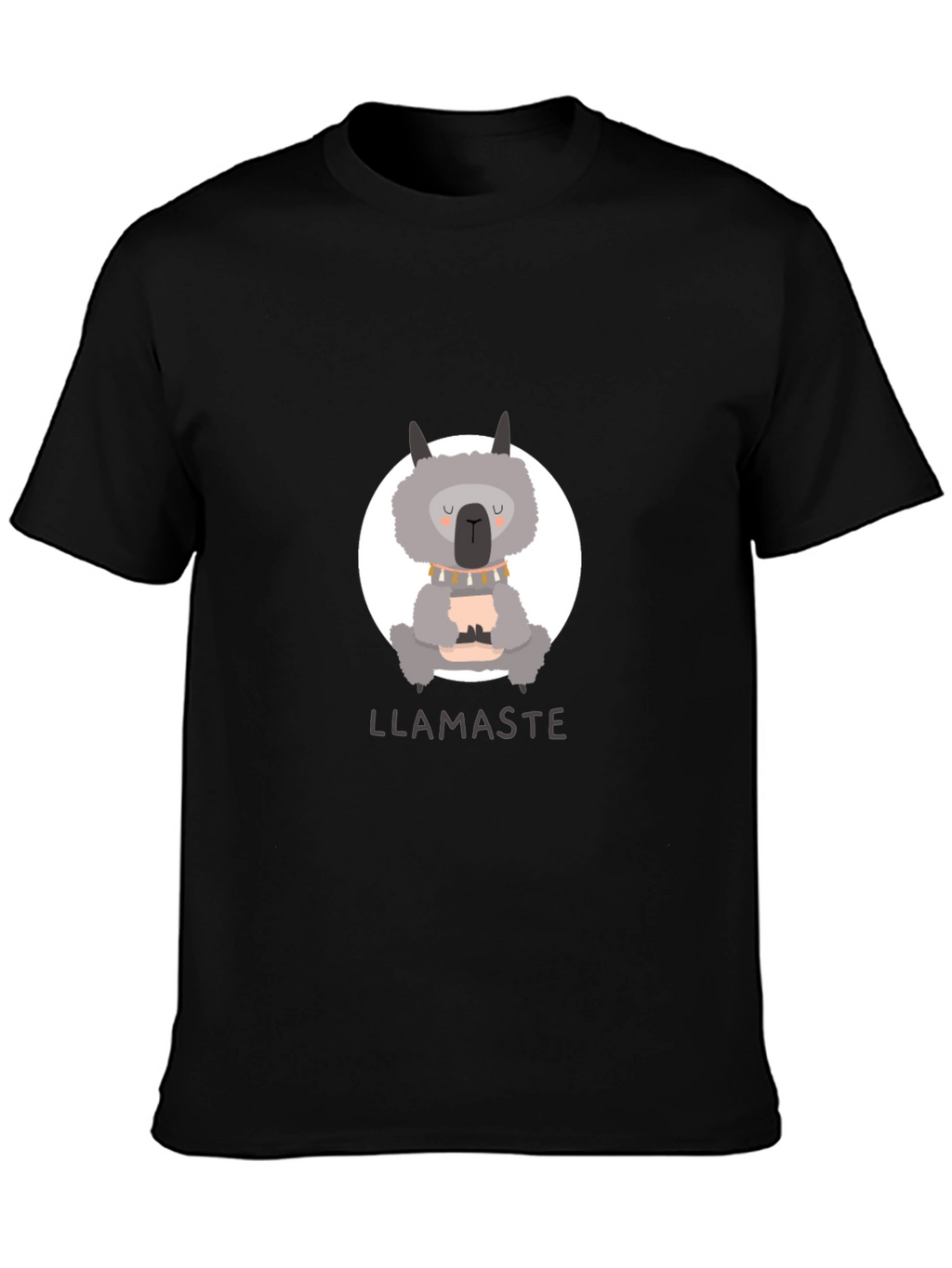 Llamaste Mens Black Graphic T-Shirt