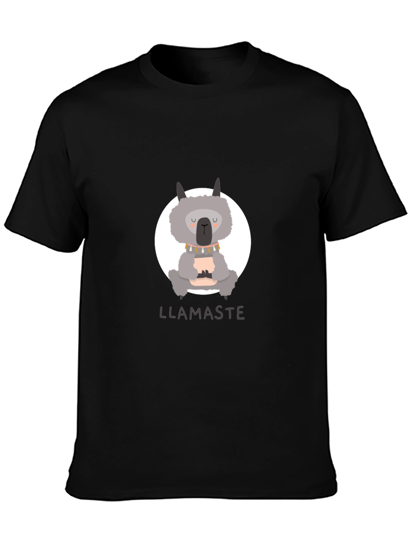 Llamaste Mens Black Graphic T-Shirt