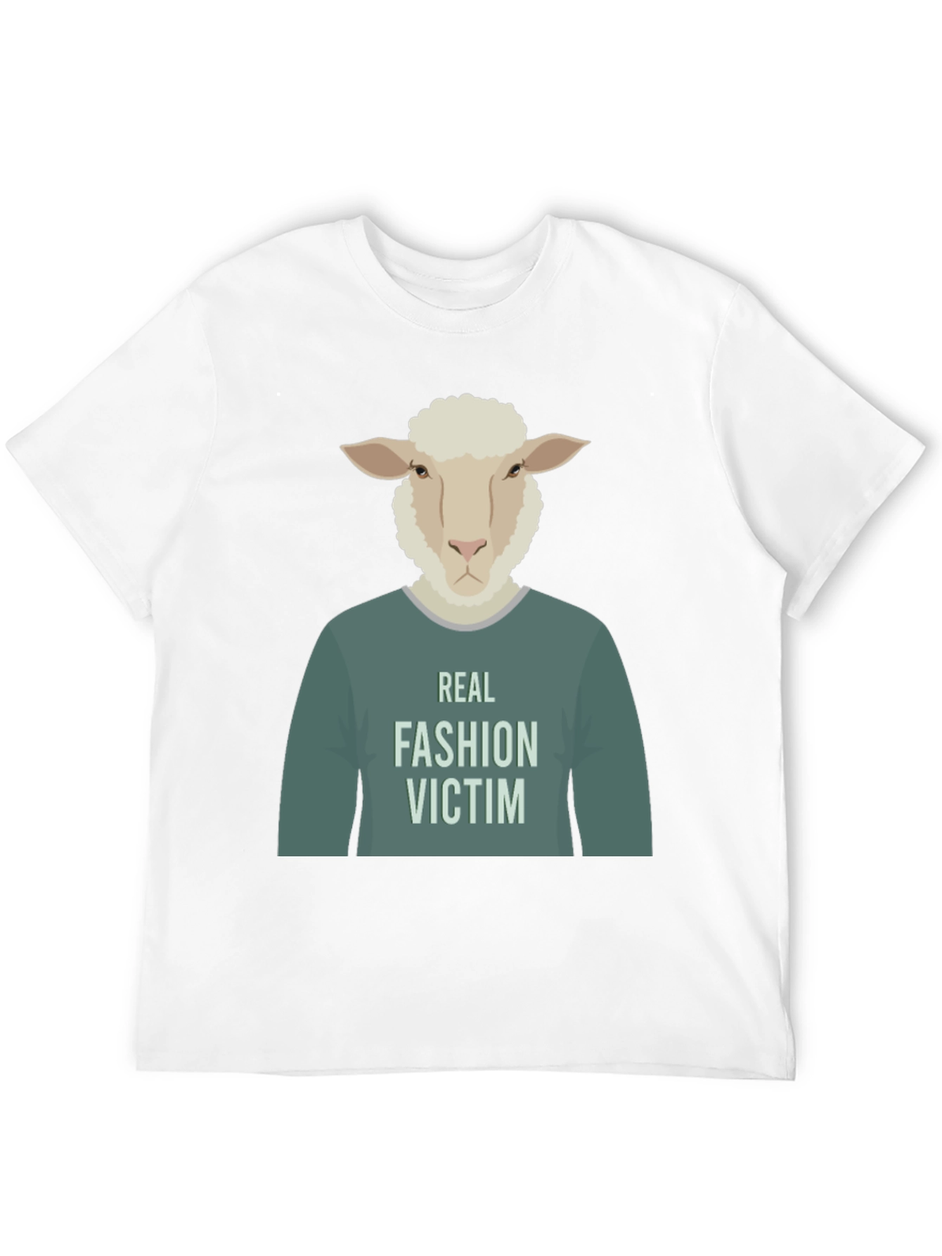 Real Fashion Victim Sheep Graphic T-Shirt