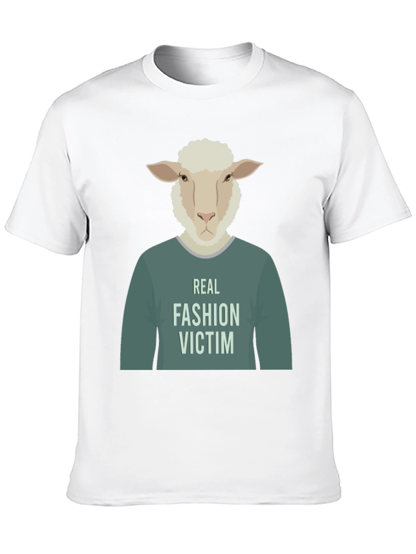 Real Fashion Victim Sheep Graphic T-Shirt