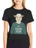 Real Fashion Victim Sheep Graphic T-Shirt
