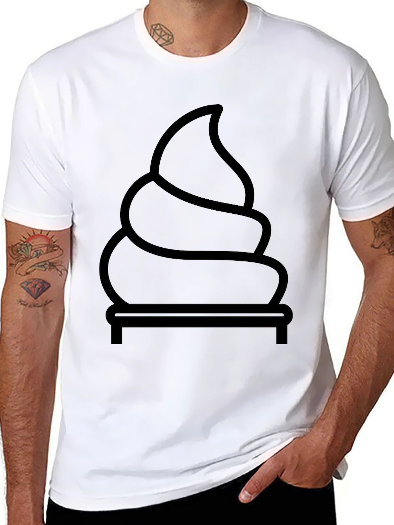 Funny Poop Emoji Graphic Tee - Black Cotton T-Shirt