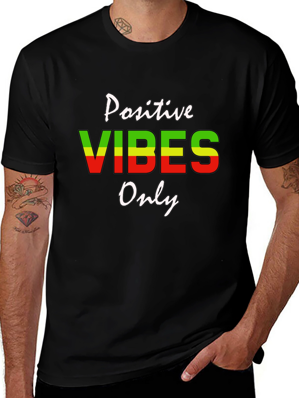 Positive Vibes Only Graphic T-Shirt