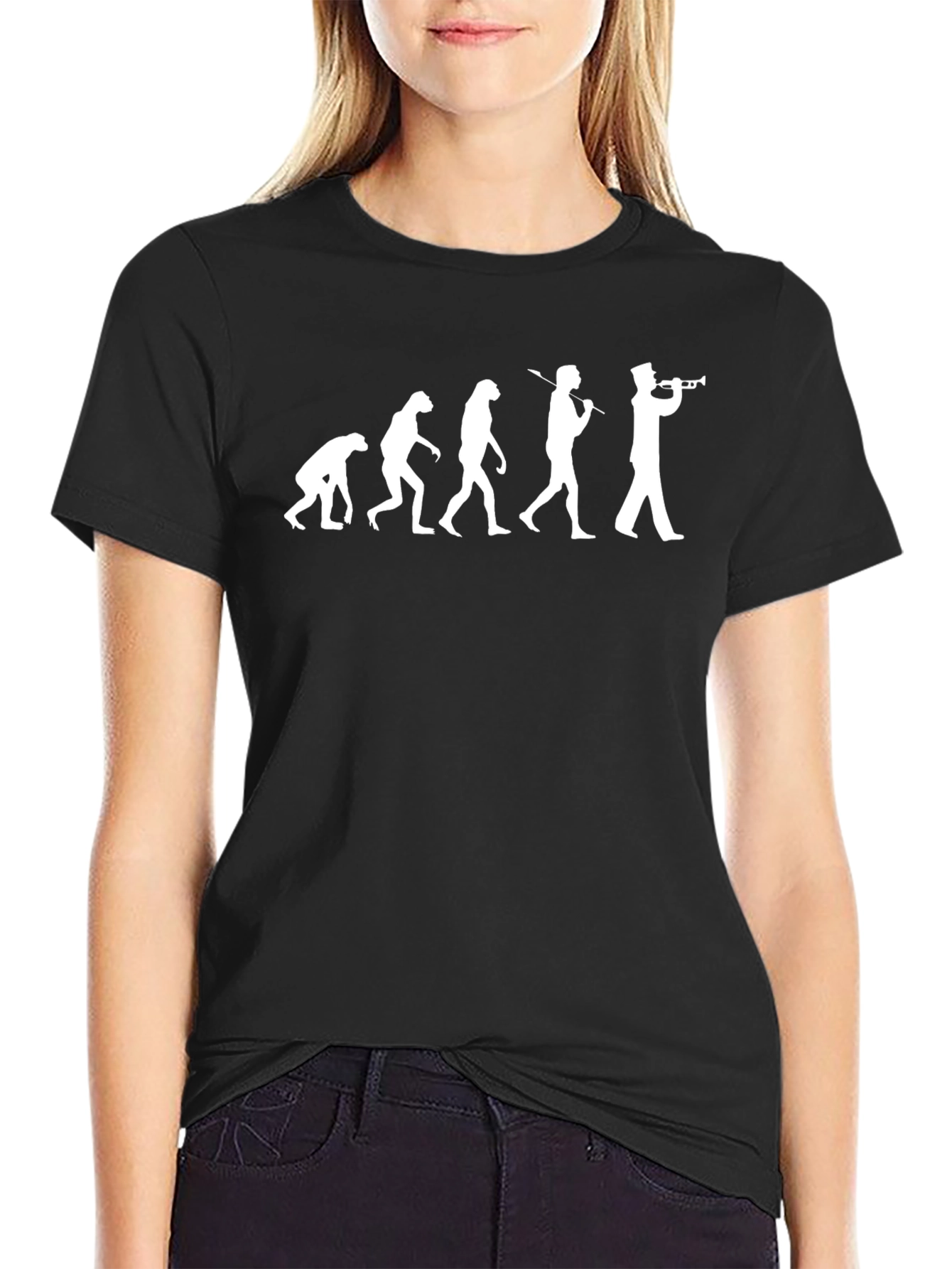 Evolution of Musician Black T-Shirt