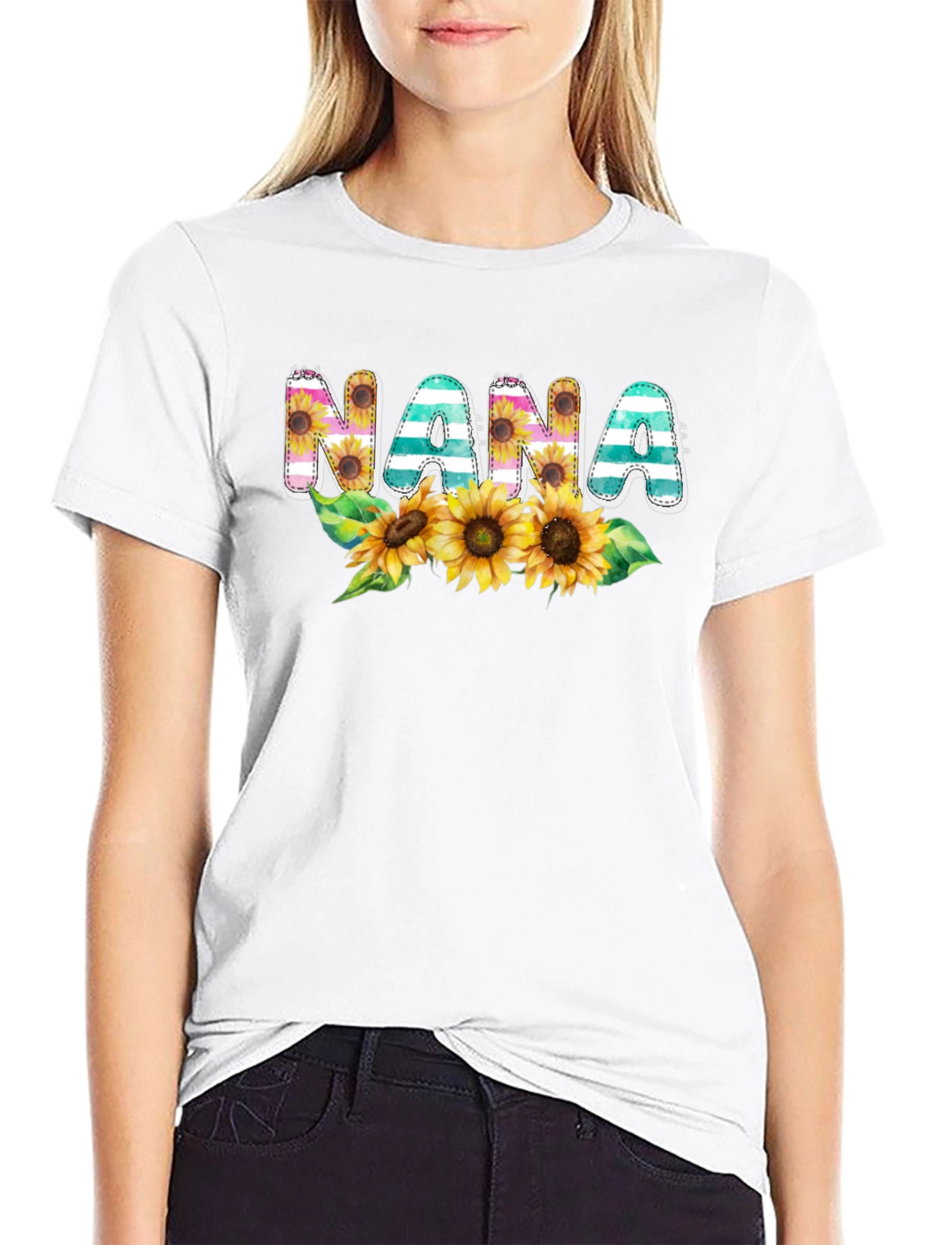 Nana Sunflower Graphic T-Shirt