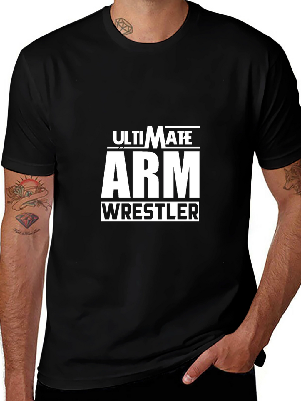 Ultimate Arm Wrestler Black T-Shirt