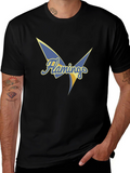 Flamingos Graphic Tee - Black Cotton Casual Shirt