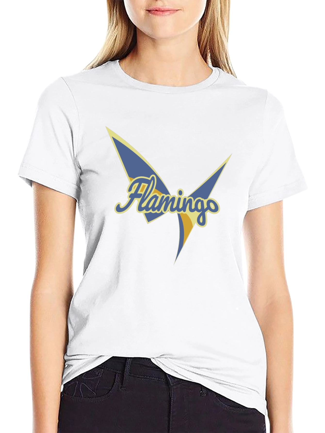 Flamingos Graphic Tee - Black Cotton Casual Shirt