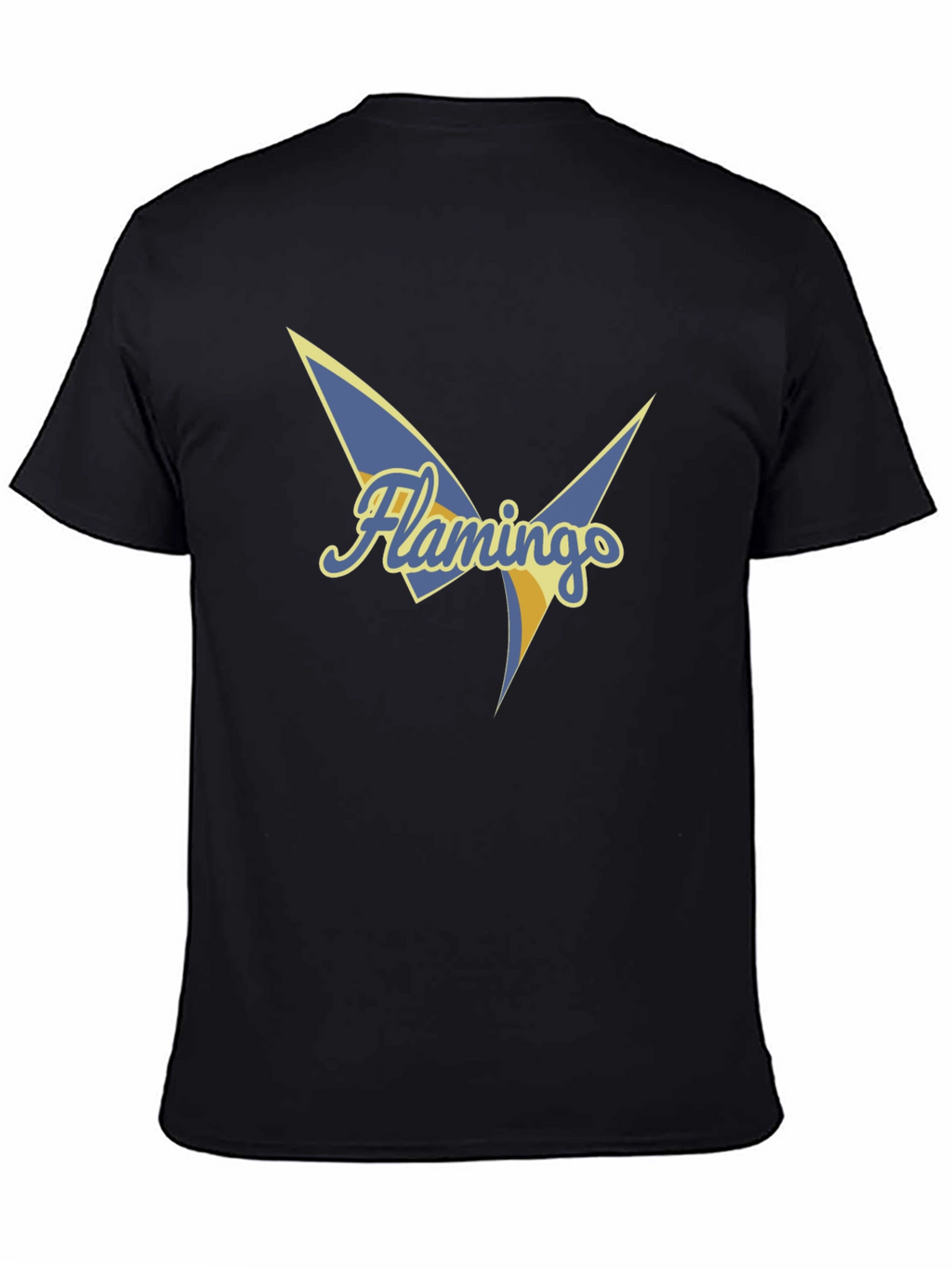 Flamingos Graphic Tee - Black Cotton Casual Shirt