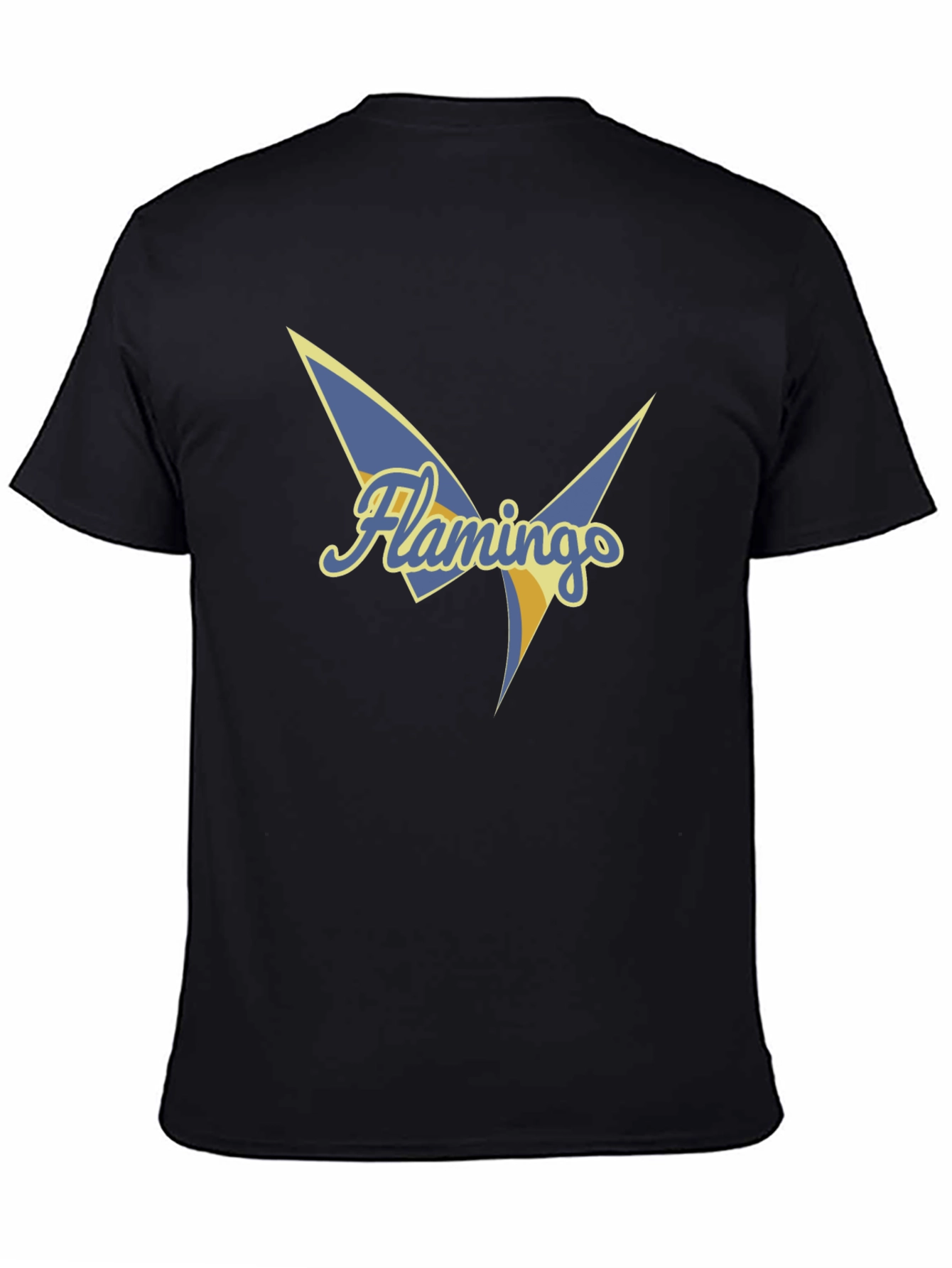 Flamingos Graphic Tee - Black Cotton Casual Shirt