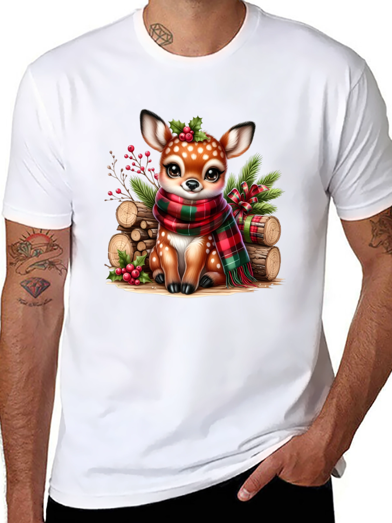 Festive Fawn Graphic Tee