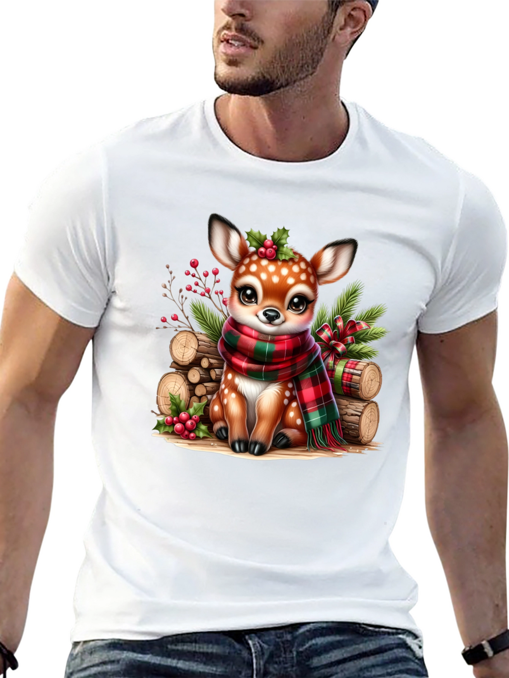 Festive Fawn Graphic Tee