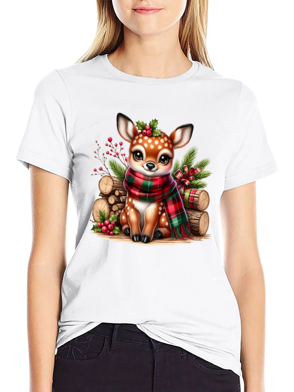 Festive Fawn Graphic Tee