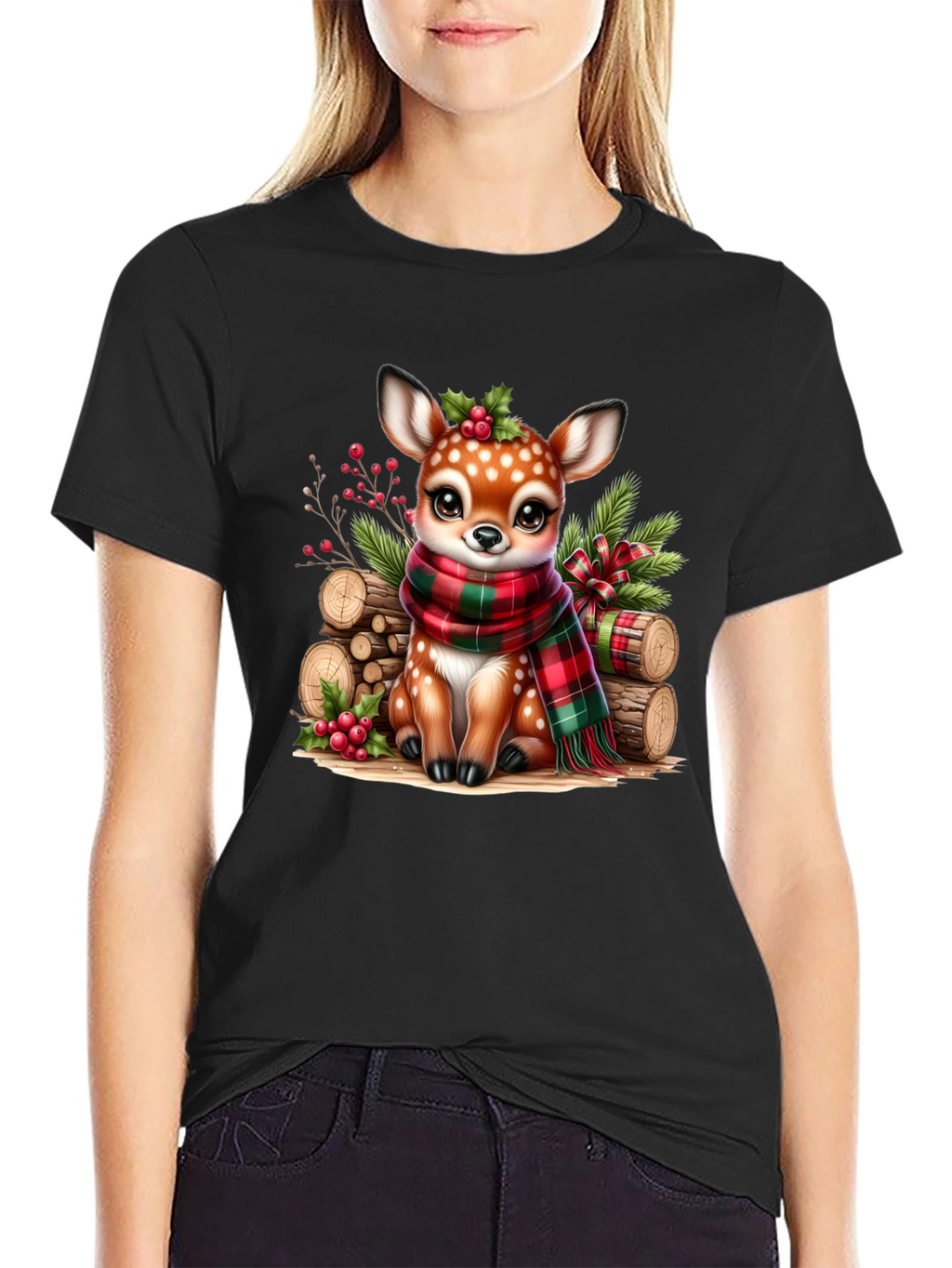 Festive Fawn Graphic Tee
