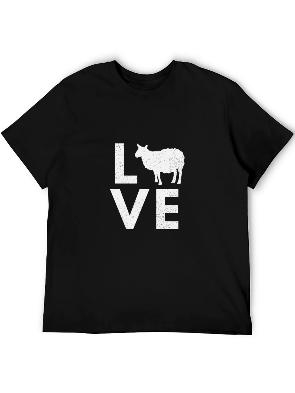 Love Sheep Graphic Tee - Black Cotton T-Shirt