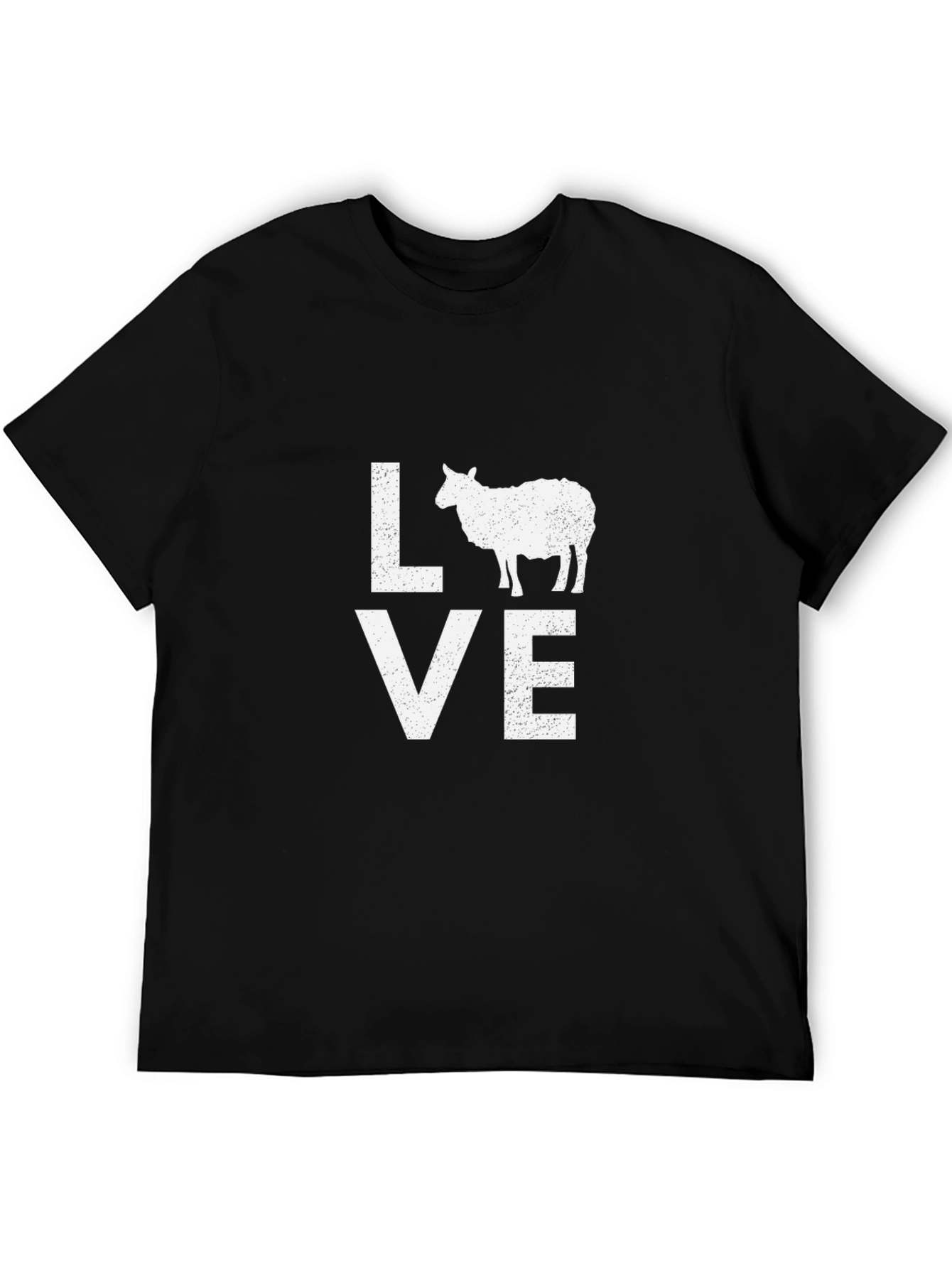 Love Sheep Graphic Tee - Black Cotton T-Shirt
