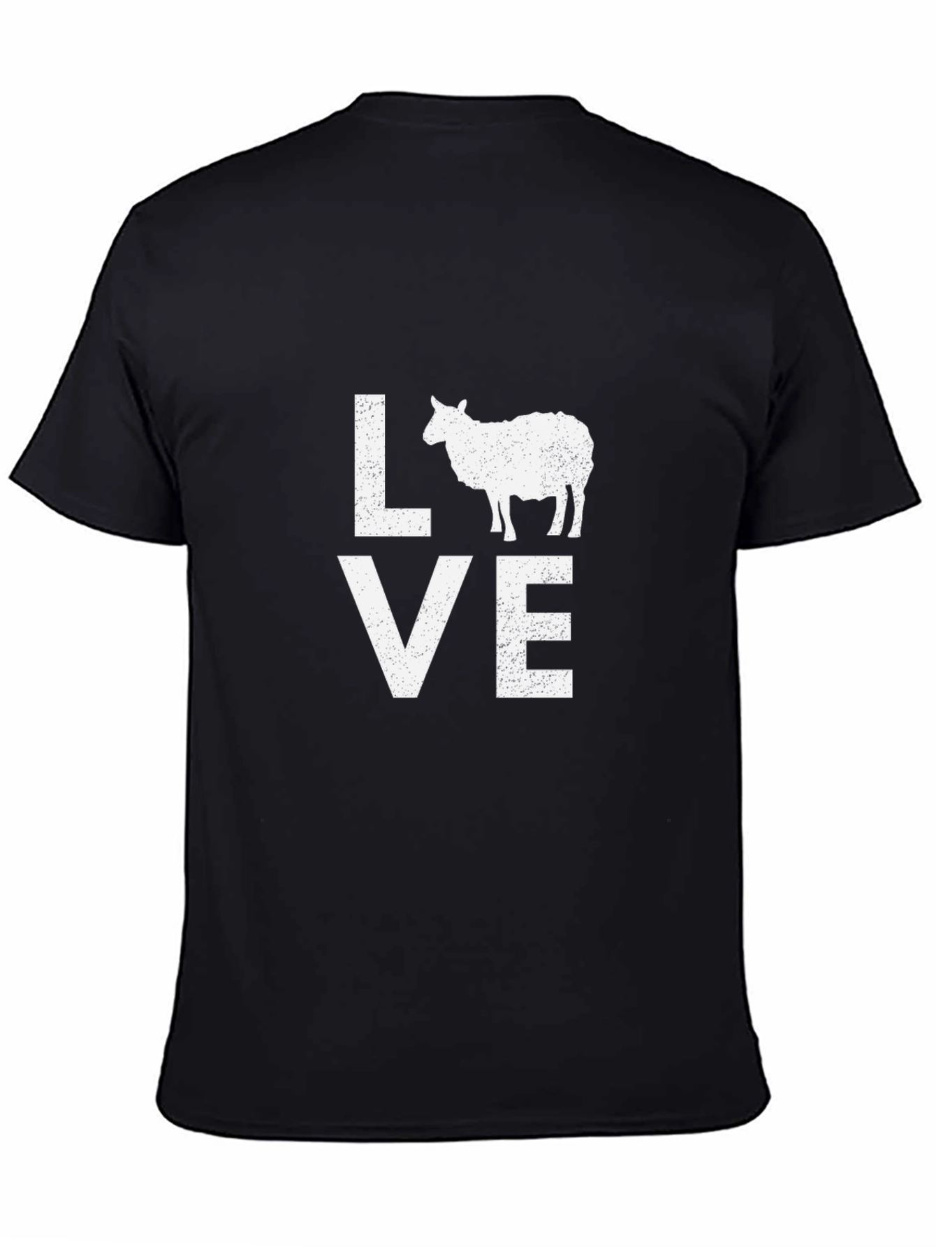 Love Sheep Graphic Tee - Black Cotton T-Shirt