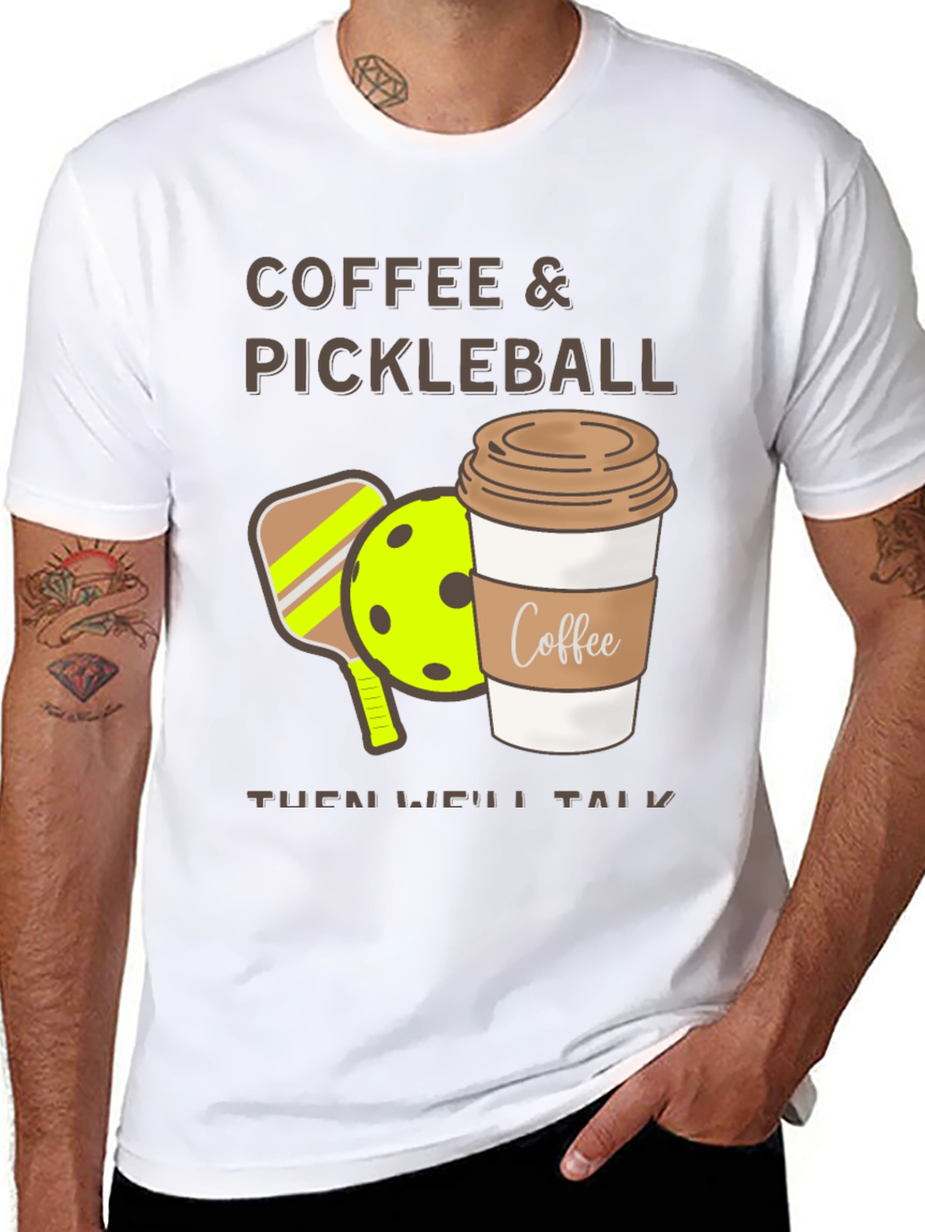 Coffee & Pickleball Graphic Tee