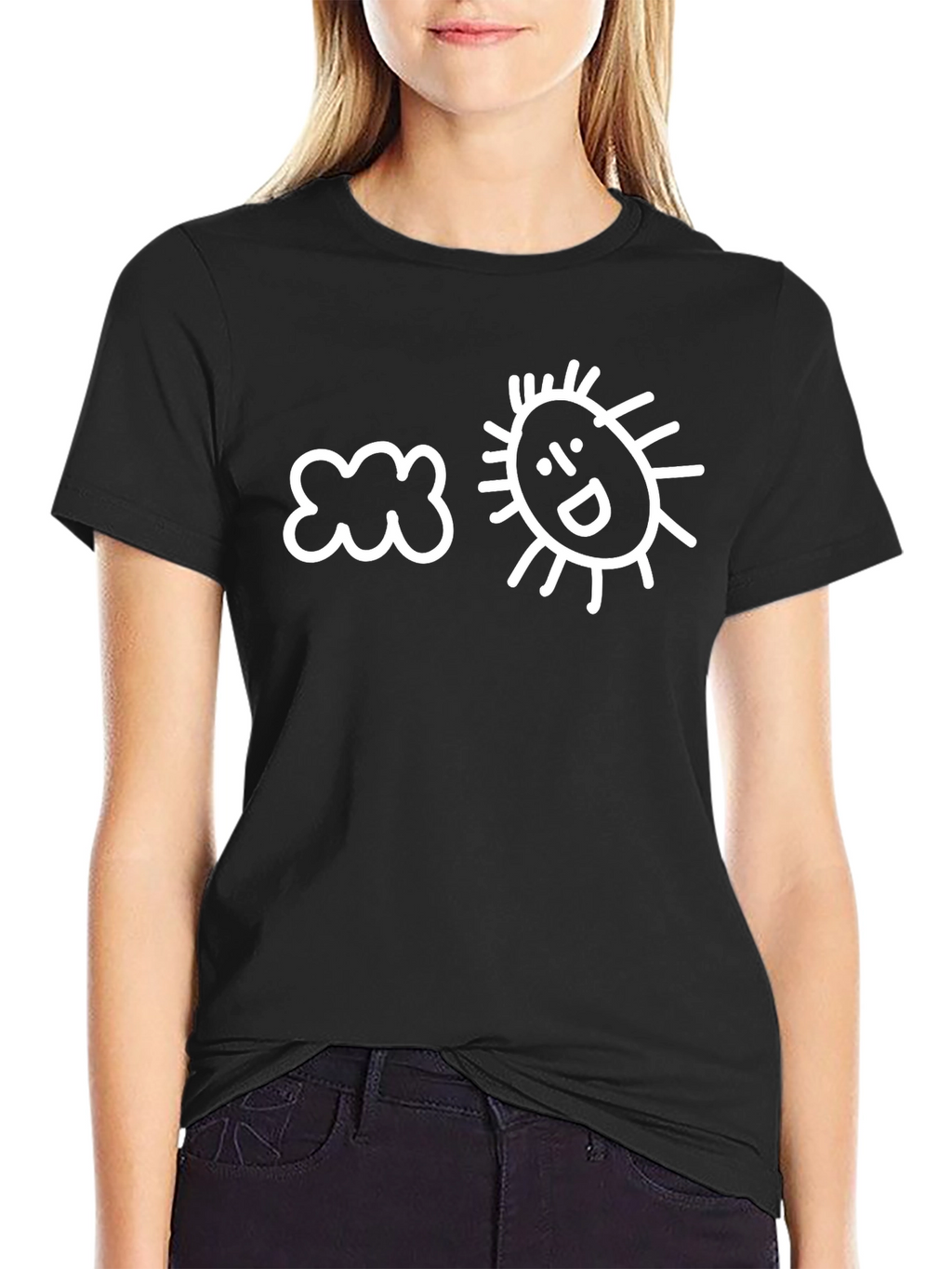 Cloud and Happy Sun Graphic T-Shirt