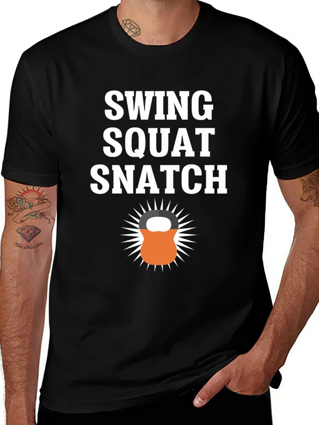 Swing Squat Snatch Graphic T-Shirt - Fitness Motivation Tee