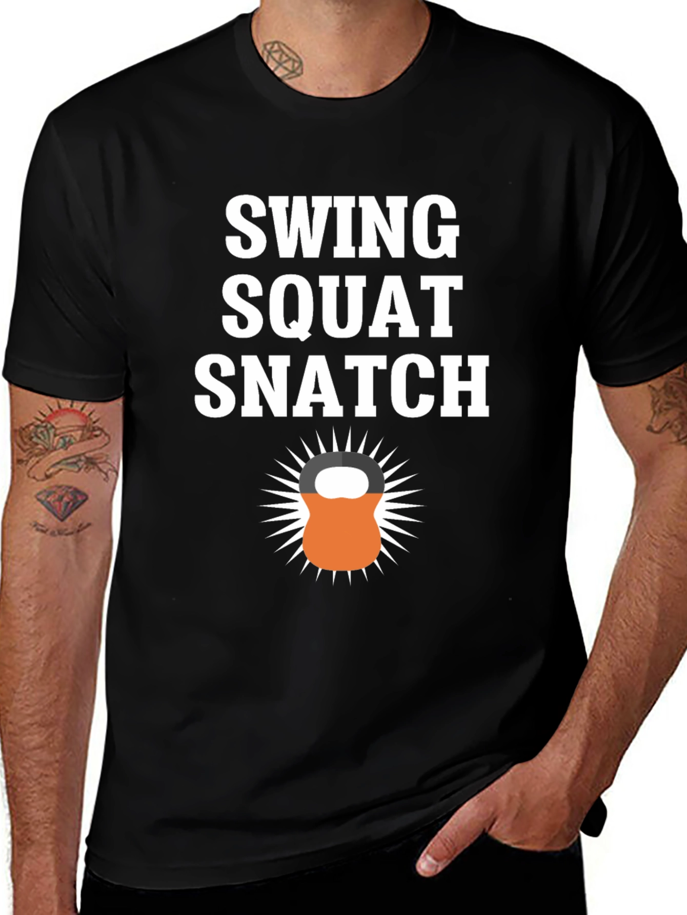Swing Squat Snatch Graphic T-Shirt - Fitness Motivation Tee