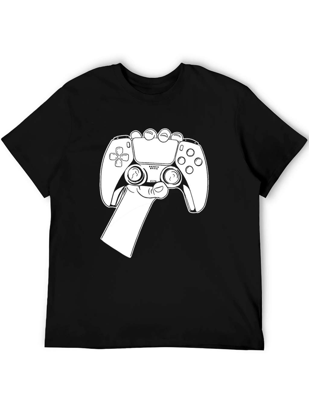 Gamer Style Black T-Shirt - Controller Design