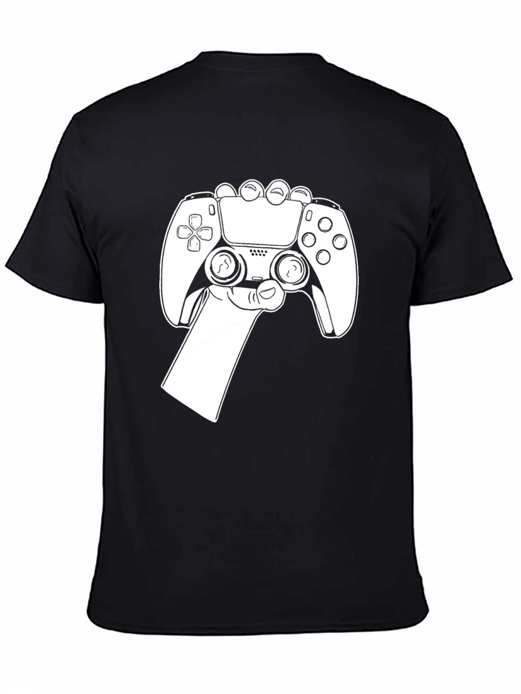 Gamer Style Black T-Shirt - Controller Design