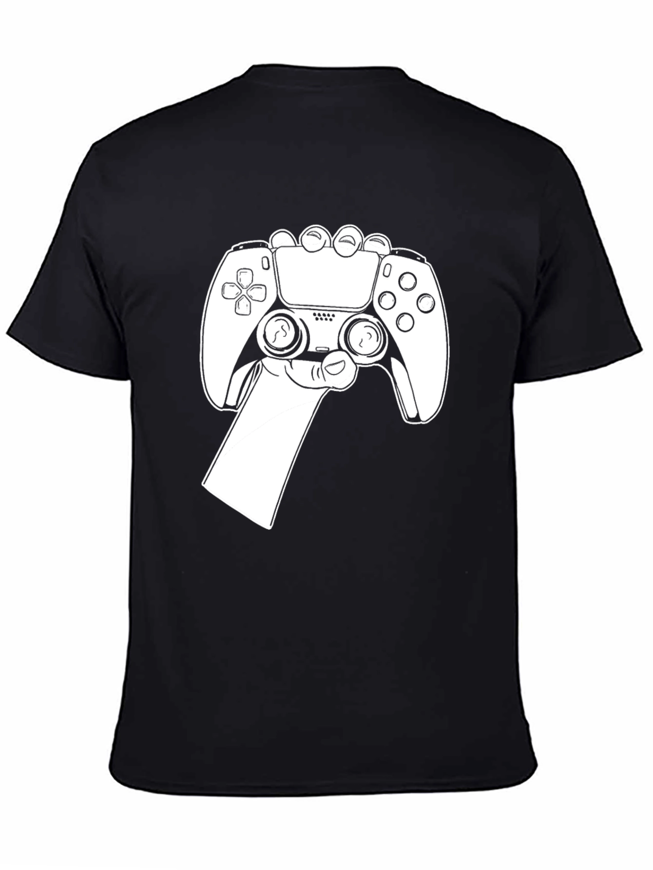 Gamer Style Black T-Shirt - Controller Design